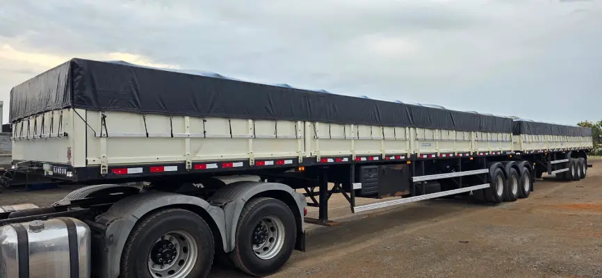 Bitrenzão Carga Seca Randon 30mt.  12.50mt. cada parte naval c/pneus 4G56, foto 1 de 24